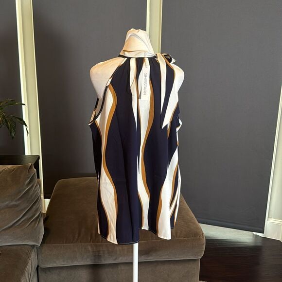 Women’s Halter Neck Casual Loose Top Blouse Side Bow Tie Size 3XL NWT - Picture 3 of 7